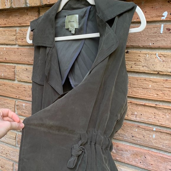 Elevenses Sleeveless tunic vest trench moss green - Picture 3 of 5